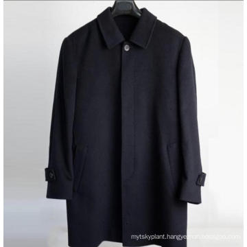 Men Black Cashmere Coat